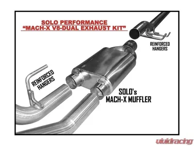 Solo Performance Mach-X-V8 Dual Catback Exhaust Kit (157" Wheel Base) Ford F-150 2011-2014 - 998157SL