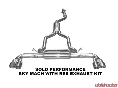 Solo Performance Mach w/ Resonator Dual Catback Exhaust System Saturn Sky NA 2006-2009 - 998507SL