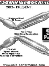 Solo Performance Ultra High Flow Converter Chevrolet Camaro V6 LFX 2012-2015                                     - C23925 - C23926 - Image 2