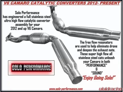 Solo Performance Ultra High Flow Converter Chevrolet Camaro V6 LFX 2012-2015 - C23925 - C23926
