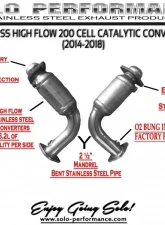 Solo Performance Ultra High Flow Converters Chevrolet SS 2014-2018                                     - C23986 & C23987 - Image 2