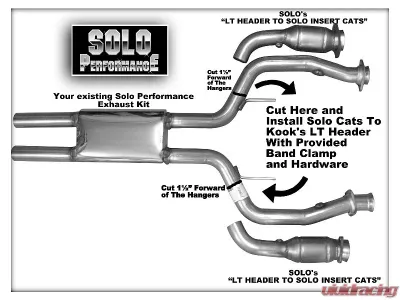 Solo Performance 2.5" Kook's to Solo High Flow Converter Pontiac G8 V8 2008-2009 - C24113 - C24114