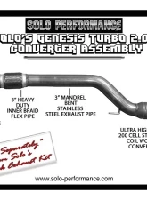Solo Performance Ultra High Flow Converter Hyundai Genesis Turbo 2010-2012                                     - C24920SL - Image 2