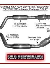Solo Performance High Flow Catalytic Converters Dodge Challenger 5.7L R/T 2015-2016                                     - C41157 - C41158 - Image 2