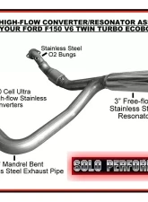 Solo Performance High Flow Converter Assembly Ford F-150 2011-2014                                     - C43168SL - Image 2