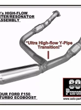 Solo Performance High Flow Converter Assembly Ford F-150 2011-2014                                     - C43168SL - Image 3