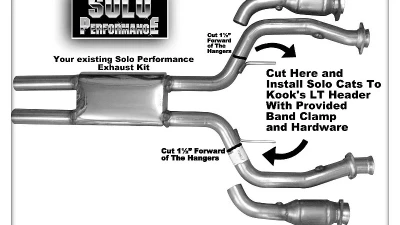 Solo Performance 2.5" Kook's to Solo Race Pipe Adaptors Pontiac G8 V8 2008-2009                                     - E24116 - E24115 - Image 2