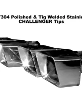 Solo Performance 3" Weld On Exhaust Tips (Pair) Dodge Challenger SRT 2008-2014                                     - T607-1R3.0 WO - Image 4