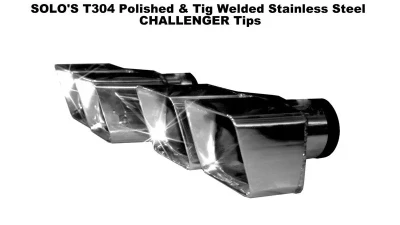Solo Performance 3" Weld On Exhaust Tips (Pair) Dodge Challenger SRT 2008-2014                                     - T607-1R3.0 WO - Image 4