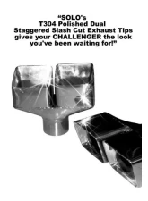 Solo Performance 3" Weld On Exhaust Tips (Pair) Dodge Challenger SRT 2008-2014                                     - T607-1R3.0 WO - Image 5