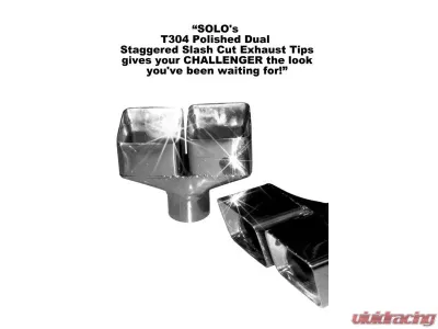 Solo Performance 3" Weld On Exhaust Tips (Pair) Dodge Challenger SRT 2008-2014 - T607-1R3.0 WO