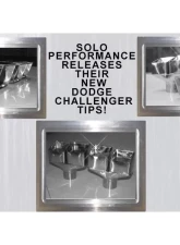 Solo Performance 3" Weld On Exhaust Tips (Pair) Dodge Challenger SRT 2008-2014                                     - T607-1R3.0 WO - Image 8