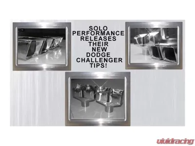 Solo Performance 2" Weld On Exhaust Tips (Pair) Dodge Challenger RT 2008-2014 - T607-1R2.5WO