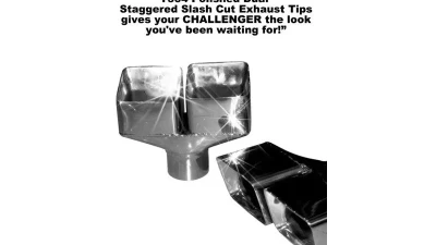 Solo Performance 2" Weld On Exhaust Tips (Pair) Dodge Challenger RT 2008-2014                                     - T607-1R2.5WO - Image 5