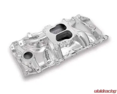 Weiand MANIFOLD - BBC SPREAD BORE OVAL - POLISH Chevrolet Lower - 8123P
