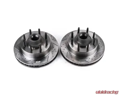 Power Stop Evolution Drilled & Slotted Rotors - Pair Front Ford Excursion 2003-2005 - AR8181XPR