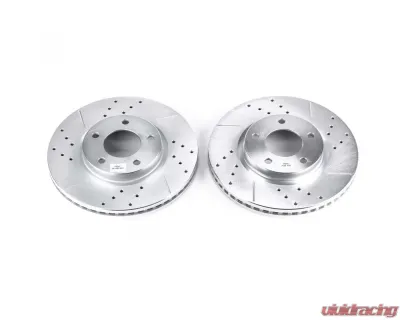 Power Stop Evolution Drilled & Slotted Rotors - Pair Front Ford Edge 2007-2008 - AR8192XPR