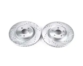 Power Stop Evolution Drilled & Slotted Rotors - Pair Front Ford Flex 2009-2011