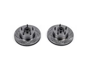 Power Stop Evolution Drilled & Slotted Rotors - Pair Front Buick Apollo 1973-1974