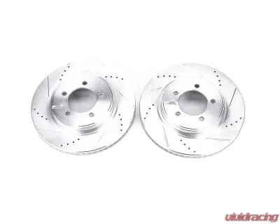 Power Stop Evolution Drilled & Slotted Rotors - Pair Front Ford Explorer 2006-2010 - AR82112XPR