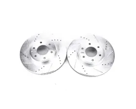 Power Stop Evolution Drilled & Slotted Rotors - Pair Front Chevrolet Trailblazer 2006-2009