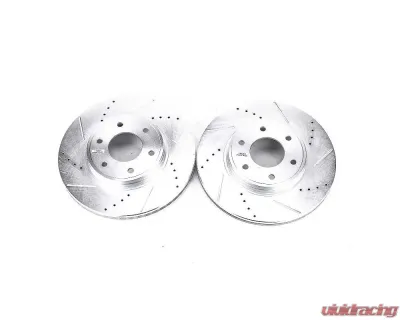 Power Stop Evolution Drilled & Slotted Rotors - Pair Front Chevrolet Trailblazer 2006-2009 - AR82120XPR
