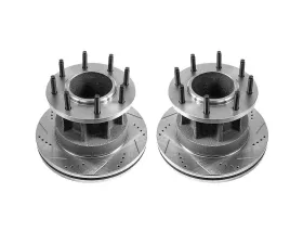 Power Stop Evolution Drilled & Slotted Rotors - Pair Front Ford F-350 Super Duty 2008-2012