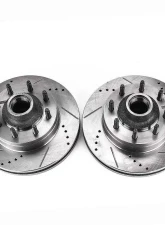 Power Stop Evolution Drilled & Slotted Rotors - Pair Front Ford E-150 2008-2014                                     - AR82129XPR - Image 2