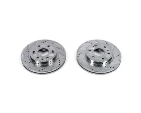 Power Stop Evolution Drilled & Slotted Rotors - Pair Front Chevrolet Tahoe 2008-2019