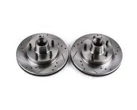 Power Stop Evolution Drilled & Slotted Rotors - Pair Front Buick Regal 1982-1987
