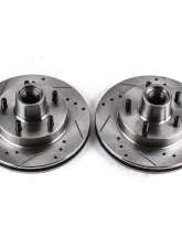 Power Stop Evolution Drilled & Slotted Rotors - Pair Front Buick Regal 1982-1987                                     - AR8213XPR - Image 2