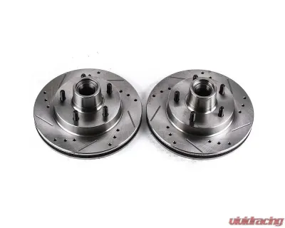 Power Stop Evolution Drilled & Slotted Rotors - Pair Front Buick Regal 1982-1987 - AR8213XPR