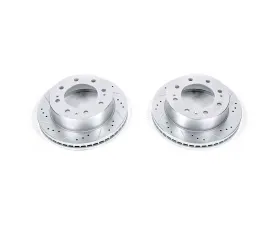 Power Stop Evolution Drilled & Slotted Rotors - Pair Front Chevrolet Silverado 2500 HD 2011-2019
