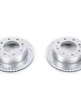 Power Stop Evolution Drilled & Slotted Rotors - Pair Front Chevrolet Silverado 2500 HD 2011-2019                                     - AR82153XPR - Image 2