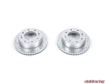 Power Stop Evolution Drilled & Slotted Rotors - Pair Front Chevrolet Silverado 2500 HD 2011-2019 - AR82153XPR