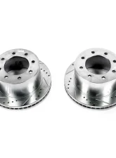 Power Stop Evolution Drilled & Slotted Rotors - Pair Rear Chevrolet Silverado 3500 HD 2011-2019                                     - AR82154XPR - Image 2