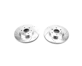Power Stop Evolution Drilled & Slotted Rotors - Pair Front Chevrolet Colorado 2015-2019