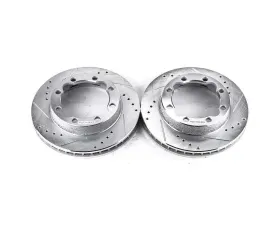 Power Stop Evolution Drilled & Slotted Rotors - Pair Front Chevrolet K1500 Suburban 1994-1999