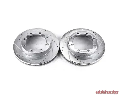 Power Stop Evolution Drilled & Slotted Rotors - Pair Front Chevrolet K1500 Suburban 1994-1999 - AR8242XPR