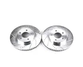 Power Stop Evolution Drilled & Slotted Rotors - Pair Front Chevrolet Equinox 2005-2006