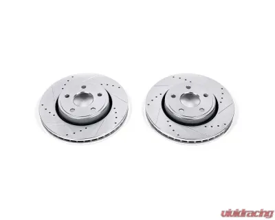 Power Stop Evolution Drilled & Slotted Rotors - Pair Front Dodge Durango 2011-2019 - AR83076XPR