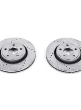 Power Stop Evolution Drilled & Slotted Rotors - Pair Front Dodge Durango 2011-2019                                     - AR83078XPR - Image 2