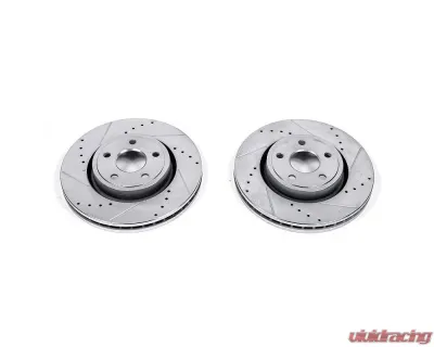 Power Stop Evolution Drilled & Slotted Rotors - Pair Front Dodge Durango 2011-2019 - AR83078XPR
