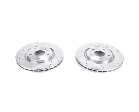 Power Stop Evolution Drilled & Slotted Rotors - Pair Front Chrysler Pacifica 2017-2019