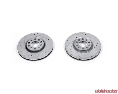 Power Stop Evolution Drilled & Slotted Rotors - Pair Front Chrysler 200 2015-2017 - AR83086XPR