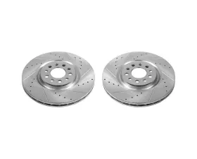 Power Stop Evolution Drilled & Slotted Rotors - Pair Front Chrysler 200 2015-2017