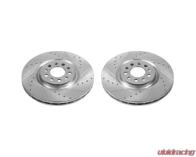 Power Stop Evolution Drilled & Slotted Rotors - Pair Front Chrysler 200 2015-2017 - AR83087XPR