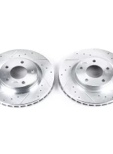 Power Stop Evolution Drilled & Slotted Rotors - Pair Front Chrysler 200 2011-2014                                     - AR8369XPR - Image 2
