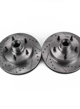 Power Stop Evolution Drilled & Slotted Rotors - Pair Front Ford E-150 1986-1993                                     - AR8501XPR - Image 2