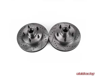 Power Stop Evolution Drilled & Slotted Rotors - Pair Front Ford E-150 1986-1993 - AR8501XPR